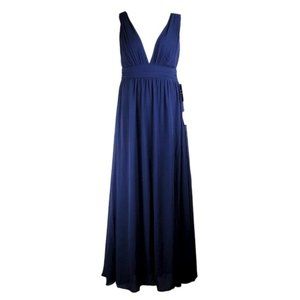 Lulu's Womens Heavenly Hues Sleeveless Blue Side Slit Maxi Dress M NWT